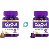 Σετ ZzzQuil Natura Melatonin 30 Softgels - Forest Fruits & 30 Softgels - Banana & Mango - Συμπλήρωμα Διατροφής με Μελατονίνη σε Ζελεδάκι για Γρηγορότερο Ύπνο με Γεύση Φρούτα του Δάσους & Μπανάνα με Μάνγκο