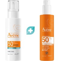Σετ Avene Anti-Imperfection Fluid Spf50+, 40ml & Invisible Sun Care Spray Spf50, 200ml - Λεπτόρρευστο Αντηλιακό Προσώπου Υψηλής Προστασίας για την Πρόληψη των Σημαδιών της Ακμής & Αντηλιακό Σπρέι Υψηλής Προστασίας με Αόρατο Τελείωμα
