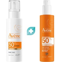 Σετ Avene Anti-Aging Fluid Spf50, 40ml & Invisible Sun Care Spray Spf50, 200ml - Λεπτόρρευστο Ενυδατικό Αντηλιακό Προσώπου Υψηλής Προστασίας Κατά της Φωτογήρανσης & Αντηλιακό Σπρέι Υψηλής Προστασίας με Αόρατο Τελείωμα