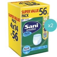 Σετ Sani Sensitive Pants 112 Τεμάχια (8x14 Τεμάχια) - No4 Extra Large - Ελαστικά Εσώρουχα Ακράτειας που Προσφέρουν Αποτελεσματική Προστασία Από Διαρροές & Οσμές