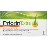 Priorin Extra Anti Hair Loss Food Supplement 60caps - Συμπλήρωμα Διατροφής με Βιοτίνη, Βιταμίνη Β5 & Εκχύλισμα Κεχριού για τη Διατήρηση της Υγείας των Μαλλιών