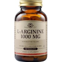 Solgar L-Arginine 1000mg, 90tabs - Συμπλήρωμα Διατροφής με Αργινίνη για Ενέργεια στους Μύες & Αποκατάσταση