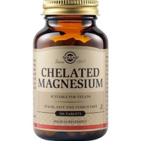 Solgar Chelated Magnesium 100mg, 100tabs - Συμπλήρωμα Διατροφής Μαγνησίου Υψηλής Απορροφησιμότητας Ήπιο για το Στομάχι για την Καλή υγεία των Μυών