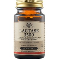 Solgar Lactase 3500, 30 Wafers - Συμπλήρωμα Διατροφής Ενζύμου Λακτάσης για την Υποβοήθηση της Πέψης Γαλακτοκομικών σε Άτομα με Δυσανεξία στη Λακτόζη