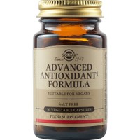 Solgar Advanced Antioxidant Formula 30veg.caps - Συμπλήρωμα Διατροφής με Βιταμίνες Μέταλλα & Βότανα Γνωστά για την Αντιοξειδωτική τους Δράση Κατά της Φθοράς των Κυττάρων