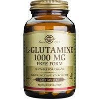 Solgar L-Glutamine 1000mg, 60tabs - Συμπλήρωμα Διατροφής Αμινοξέος Γλουταμίνης για Μυϊκή Αποκατάσταση Κατά Εντερικών Φλεγμονών