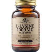 Solgar L-Lysine 1000mg, 50veg.tabs - Συμπλήρωμα Διατροφής Αμινοξέος Λυσίνης για την Αποτοξίνωση του Ήπατος & Πρόληψη Επανεμφάνισης του Ιού του Επιχείλιου Έρπητα & Άλλων Ιογενών Λοιμώξεων