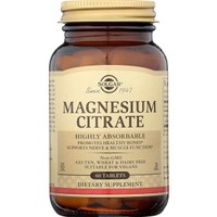 Solgar Magnesium Citrate 60tabs - Συμπλήρωμα Διατροφής με Μαγνήσιο Κιτρικής Μορφής Υψηλής Απορροφησιμότητας για την Καλή Λειτουργία του Νευρικού & Μυοσκελετικού Συστήματος