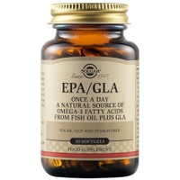 Solgar EPA / GLA  Omega-3, 30 Softgels - Συμπλήρωμα Διατροφής Ω3 Λιπαρών Οξέων για την Καλή Υγεία της Καρδιάς, του Εγκεφάλου & της Όρασης