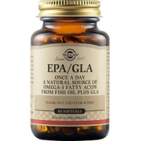 Solgar EPA / GLA Omega-3, 60 Softgels - Συμπλήρωμα Διατροφής Ω3 Λιπαρών Οξέων για την Καλή Υγεία της Καρδιάς, του Εγκεφάλου & της Όρασης