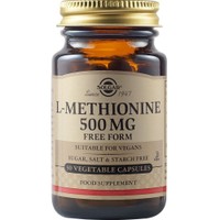 Solgar L-Methionine 500mg 30veg.caps - Συμπλήρωμα Διατροφής Αμινοξέος Μεθειονίνης με Αποτοξινωτικές Ιδιότητες για το Συκώτι, Αναδόμηση Ιστών & Καλής Υγεία Δέρματος & Μαλλιών