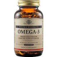 Solgar Omega-3 Double Strength 120 Softgels - Συμπλήρωμα Διατροφής με Ω3 Λιπαρά Οξέα για την Καλή Λειτουργία της Καρδιάς του Εγκεφάλου & της Όρασης