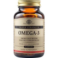 Solgar Omega-3 Triple Strength 50 Softgels - Συμπλήρωμα Διατροφής με Ω3 Λιπαρά Οξέα για την Καλή Λειτουργία της Καρδιάς του Εγκεφάλου & της Όρασης