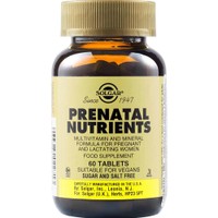 Solgar Prenatal Nutrients 60tabs - Συμπλήρωμα Διατροφής Πολυβιταμινών, Μετάλλων & Ιχνοστοιχείων για την Υποστήριξη της Εγκυμοσύνης & του Θηλασμού