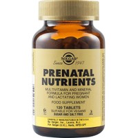 Solgar Prenatal Nutrients 120tabs - Συμπλήρωμα Διατροφής Πολυβιταμινών, Μετάλλων & Ιχνοστοιχείων για την Υποστήριξη της Εγκυμοσύνης & του Θηλασμού