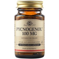 Solgar Pycnogenol Food Supplement - 100mg 30veg.caps - Συμπλήρωμα Διατροφής για τη Καλή Λειτουργία του Κυκλοφοριακού με Αντιοξειδωτικές Ιδιότητες