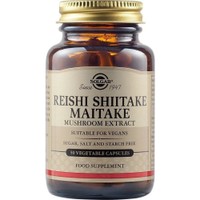 Solgar Reishi Shiitake Maitake Mushroom Extract 50veg.caps - Συμπλήρωμα Διατροφής Εκχυλίσματος Μανιταριών για Τόνωση του Ανοσοποιητικού με Αναλγητικές, Αντιαλλεργικές & Αντιβακτηριακές Ιδιότητες