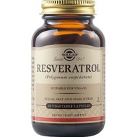 Solgar Resveratrol 60veg.caps - Συμπλήρωμα Διατροφής Φυτικής Ρεσβερατρόλης για την Υποστήριξη του Καρδιαγγειακού Συστήματος με Αντιγηραντική & Αντιοξειδωτική Δράση