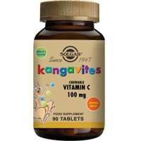 Solgar Kangavites Chewable Vitamin C 100mg, 90chew.tabs - Συμπλήρωμα Διατροφής με Βιταμίνη C για Ενίσχυση του Ανοσοποιητικού