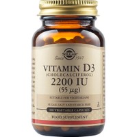 Solgar Vitamin D3 2200IU, 100caps - Συμπλήρωμα Διατροφής Βιταμίνης D3 για την Καλή Λειτουργία των Οστών & Ανοσοποιητικού