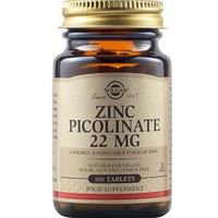 Solgar Zinc Picolinate 22mg, 100tabs - Συμπλήρωμα Διατροφής Ψευδαργύρου Υψηλής Απορροφησιμότητας για Βελτίωση της Ανδρικής Γονιμότητας & Υγιή Μαλλιά, Νύχια & Δέρμα
