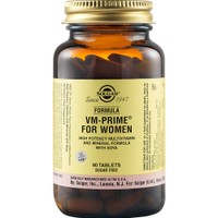 Solgar VM-Prime for Women 90tabs - Συμπλήρωμα Διατροφής Πολυβιταμινών, Μετάλλων & Ιχνοστοιχείων Κατά της Κόπωσης για Ενίσχυση του Ανοσοποιητικού & Ορμονική Ισορροπία Ειδικά Σχεδιασμένο για Γυναίκες Άνω των 50