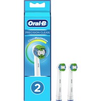 Oral-B Precision Clean Maximiser 2 Τεμάχια - Ανταλλακτικές Κεφαλές Ηλεκτρικής Οδοντόβουρτσας για Αφαίρεση Πλάκας, με Τεχνολογία Ινών για Ένδειξη Αντικατάστασης της Κεφαλής