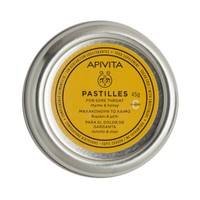 Apivita Pastilles For Sore Throat With Thyme & Honey 45g - Παστίλιες για τον Πονεμένο Λαιμό με Μέλι & Θυμάρι