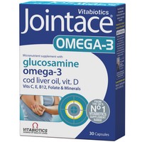 Vitabiotics Jointace Omega-3 30caps - Συμπλήρωμα Διατροφής που Συμβάλει στην Υγεία των Οστών και το Μεταβολισμό του Ασβεστίου