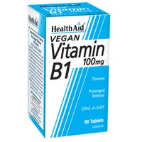 Health Aid Vitamin B1 100mg 90tabs - Συμπλήρωμα Διατροφής Βραδείας Αποδέσμευσης με Θειαμίνη, Ιδανική σε Περιπτώσεις Χρόνιας Κόπωσης
