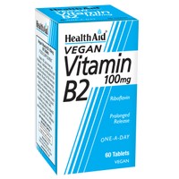 Health Aid Vitamin B2 100mg 60tabs - Συμπλήρωμα Διατροφής για την Παραγωγή Ενέργειας, Βραδείας Αποδέσμευσης