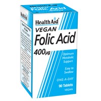 Health Aid Folic Acid 400μg 90tabs - Συμπλήρωμα Διατροφής Φυλλικού Οξέως, Απαραίτητο Κατά την Εγκυμοσύνη