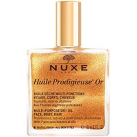 Nuxe Huile Prodigieuse OR Dry Oil 100ml - Ιριδίζον Ξηρό Λάδι Ενυδάτωσης & Λάμψης για Πρόσωπο - Σώμα - Μαλλιά με Χρυσαφένια Λάμψη