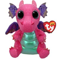 Ty Beanie Babies Spitfire Plushie 1 Τεμάχιο - Λούτρινο Παιδικό Παιχνίδι Ρόζ Δράκος