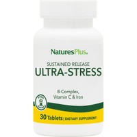 Natures Plus Ultra Stress 30tabs - Συμπλήρωμα Διατροφής Συμπλέγματος Βιταμινών Β, Βιταμίνης C & Σιδήρου Παρατεταμένης Αποδέσμευσης για την Καλή Υγεία του Νευρικού Συστήματος & την Αντιμετώπιση της Κούρασης & του Ψυχολογικού Στρες