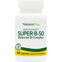 Natures Plus Super B-50 Complex 60caps - Συμπλήρωμα Διατροφής Συμπλέγματος Βιταμινών Β για την Καλή Υγεία του Νευρικού & Ανοσοποιητικού Συστήματος