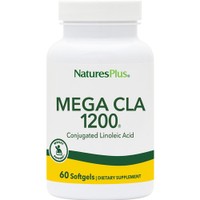 Natures Plus Mega CLA 1200, 60 Softgels - Συμπλήρωμα Διατροφής Λινολεϊκού Οξέους για το Μεταβολισμό του Λίπους, Έλεγχο Βάρους & Αύξηση της Μυϊκής Μάζας