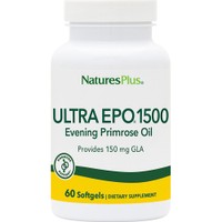 Natures Plus Ultra EPO 1500mg, 60 Softgels - Συμπλήρωμα Διατροφής Συμπυκνωμένου Έλαιου Νυχτολόυλουδου Πλούσιο σε GLA για Αντιμετώπιση του Προεμμηνορυσιακού Συνδρόμου
