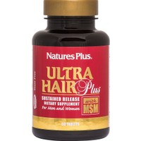 Natures Plus Ultra Hair Plus 60tabs - Συμπλήρωμα Διατροφής Βιταμινών, Μετάλλων & Ιχνοστοιχείων για Ενδυνάμωση της Τρίχας & του Τριχοθήλακα Κατά της Τριχόπτωσης