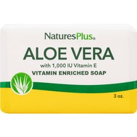 Natures Plus Aloe Vera with Vitamin E Soap 85g - Φυσικό Σαπούνι με Αλόη & Βιταμίνη Ε για Ενυδάτωση με Καταπραϋντική Δράση