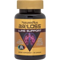 Natures Plus Ageloss Lung Support 90caps - Συμπλήρωμα Διατροφής Βιταμινών, Μετάλλων & Εκχυλίσματος Βοτάνων με Ισχυρές Αντιοξειδωτικές Ιδιότητες για την Υποστήριξη της Καλής Λειτουργίας των Πνευμόνων