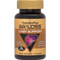 Natures Plus Ageloss Liver Support 90caps - Συμπλήρωμα Διατροφής Βιταμινών & Εκχυλίσματος Βοτάνων για την Υποστήριξη του Ήπατος, Αποτοξίνωση & Ενίσχυση της Πέψης