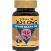 Natures Plus Ageloss Brain Support 60caps - Συμπλήρωμα Διατροφής Βιταμινών, Μετάλλων & Αμινοξέων με Ισχυρές Αντιοξειδωτικές Ιδιότητες για την Υποστήριξη των Εγκεφαλικών Λειτουργιών, Νευρογέννεση Κατά της Εγκεφαλικής Γήρανσης