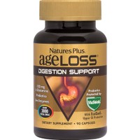 Natures Plus Ageloss Digestion Support 90caps - Συμπλήρωμα Διατροφής Βιταμινών Μετάλλων, Ιχνοστοιχείων, Ενζύμων & Εκχυλίσματος Βοτάνων για την Υποστήριξη της Καλής Πέψης Κατά της Δυσπεψίας & Δυσκοιλιότητας
