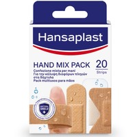 Hansaplast Hand Mix Pack Ελαστικά Επιθέματα για τα Δάχτυλα σε 5 Διαφορετικά Σχήματα, 20 Τεμάχια