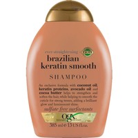 OGX Brazilian Keratin Smooth Shampoo Ever Straightening Δυναμωτικό Σαμπουάν Λείανσης & Λάμψης στα Ταλαιπωρημένα Μαλλιά 385ml