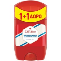Old Spice Πακέτο Προσφοράς Whitewater Deodorant Stick Αποσμητικό για Άνδρες 2x50ml 1+1 Δώρο
