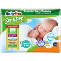 Babylino Sensitive Newborn Νο1 (2-5kg) Βρεφικές Πάνες 28 τεμάχια