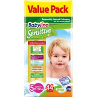 Δώρο Babylino Sensitive Value Pack Junior Νο5 (11-16kg) Παιδικές Πάνες 44 τεμάχια
