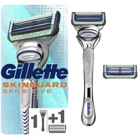 Gillette SkinGuard Sensitive Ξυριστική Μηχανή για Ευαίσθητη Επιδερμίδα 1 Μηχανή & 2 Ανταλλακτικά